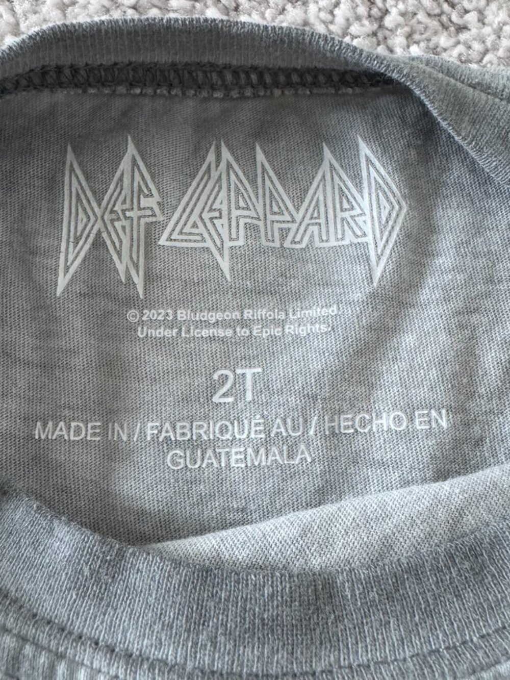 Girls Size 2T Def Leppard Graphic Tee, Short Sleeve T-Shirt - Picture 5 of 7
